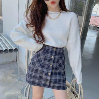 Mock-turtleneck Lace Blouse / Sweater