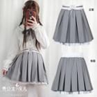 Pleated Mini Skirt / Shirt
