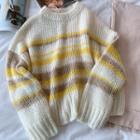 Striped Sweater Yellow & White - One Size