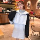 Mock Two Piece Mini Hoodie Dress