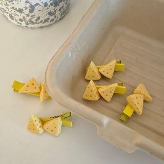 Cheese Acrylic Hair Clip 01 - Yellow - One Size