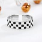Sterling Silver Check Open Ring Silver - One Size