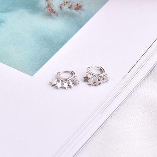 Star Earring 1 Pair - E-11035 - Silver - One Size