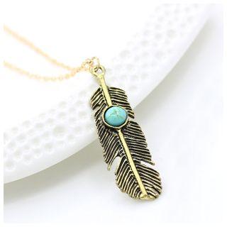 Feather Pendant Necklace