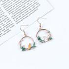 Rabbit & Carrot Hoop Earring