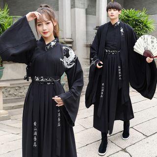 Couple Matching Hanfu Jacket / Long-sleeve Top / Maxi Skirt / Set