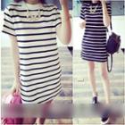 Stripe Short-sleeve T-shirt Dress