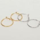 Large Metallic Hoop Earrings