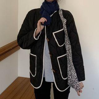Three Pocket Color-block Cotton Jacket
