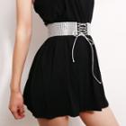 Rhinestone Lace Up Corset Belt