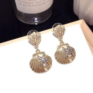 Faux Pearl Drop Earring 1 Pair - Silver Needle - Gold - One Size