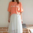 Colored Letter Loose-fit T-shirt
