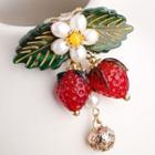 Flower Strawberry Freshwater Pearl Brooch / Hair Stick / Hanging Decoration / Hair Clip