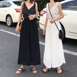 Polka Dot Camisole Top / Wide-leg Pants