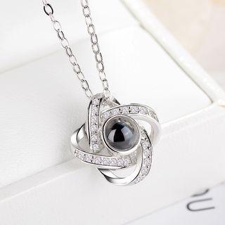 925 Sterling Silver Clover Pendant Necklace Silver - One Size
