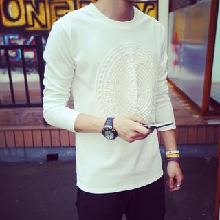 Long-sleeve Embossed T-shirt