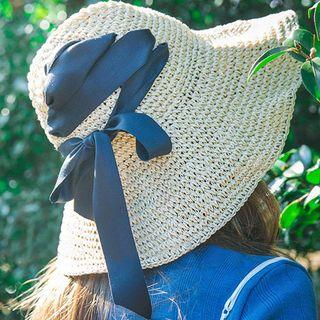 Lace-up Straw Hat