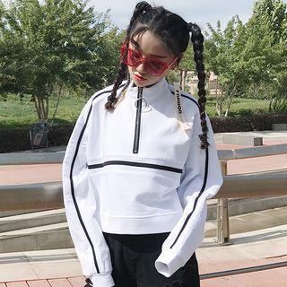 Mock-neck Zip-up Sweatshirt