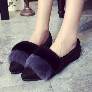 Furry Pointy Flats