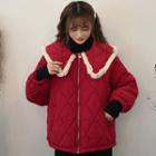 Fringed Collar Padded Jacket