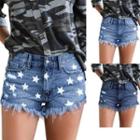 Star Print Tassel Hot Pants