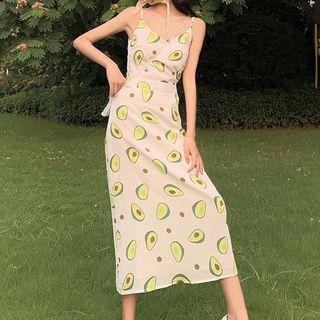 Avocado Print Top / Midi Skirt