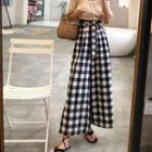 Check Wide-leg Pants As Figure - One Size