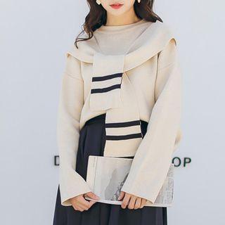 Plain Sweater With Cape