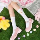 Butterfly & Flower Knee High Stockings