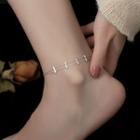 925 Sterling Silver Layered Anklet As Shown In Figure - One Size