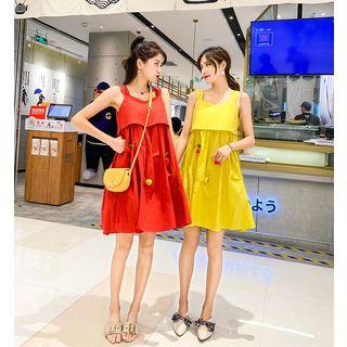 Sleeveless Cherry Accent Mini Dress