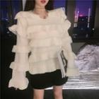 Bell-sleeve Ruffled Sweater