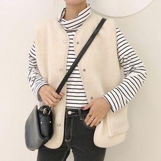 Fleece Snap-button Vest
