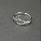 Brushed 925 Sterling Silver Open Ring Ring - One Size