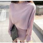 Set: Rib-knit Sweater + Minim Skirt