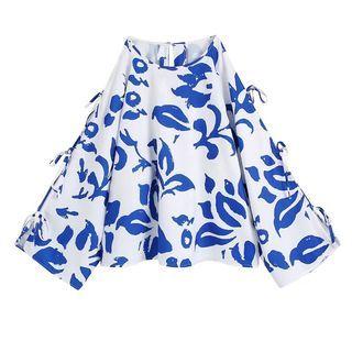 Floral Tie-strap Blouse