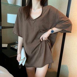 V-neck Semi Sleeve Top