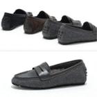 Faux-fur Lined Wool Blend Loafers