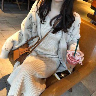 V-neck Midi Knit Tank Dress