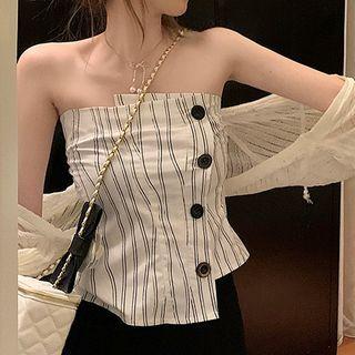 Strapless Button-up Top / Cardigan