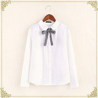 Peter-pan Pleated Shirt