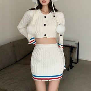 Knit Tank Top / Cardigan / Pencil Skirt