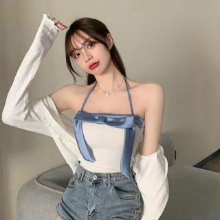 Two Tone Bow Camisole Top