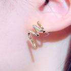 Swirl Rhinestone Alloy Earring