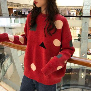 Geo Print Loose Sweater