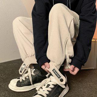 Side Zip Corduroy Pants