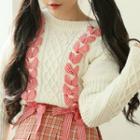 Lace-up Cable-knit Sweater One Size