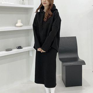 Fleece-lined Hoodie & Skirt Set
