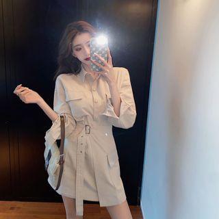 Set: Plain Shirt + Mini Wrap Skirt