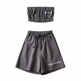 Set: Bandeau + Lettering Shorts